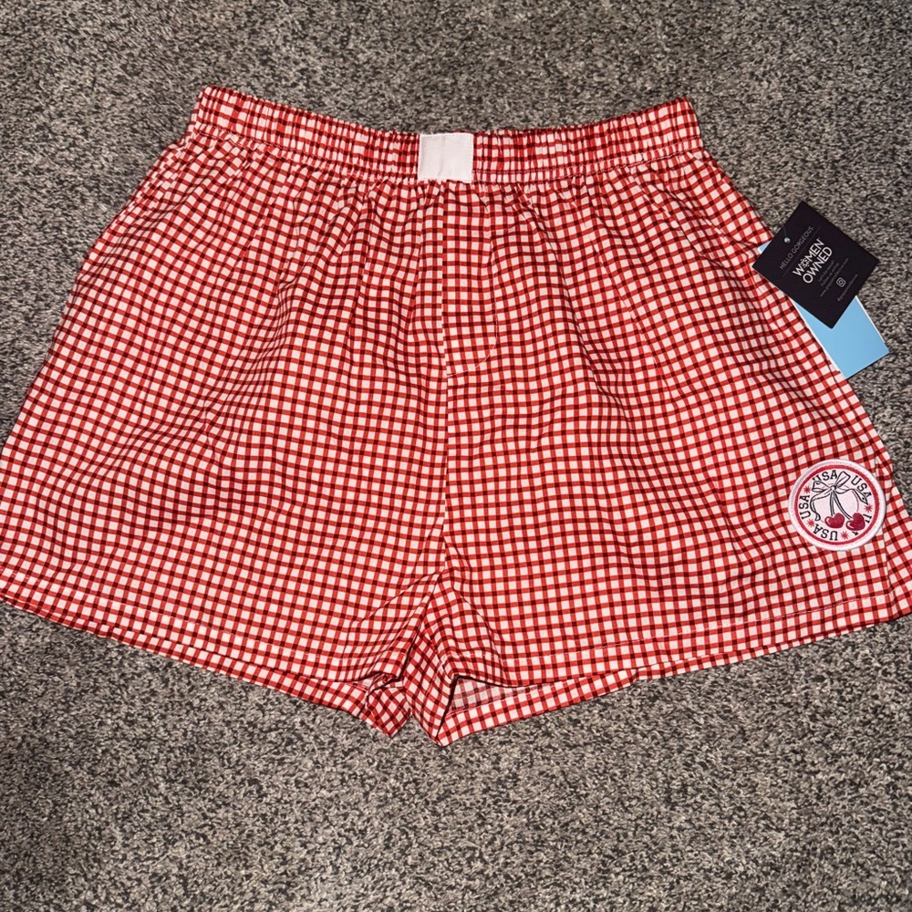 Target Red Checkered Shorts